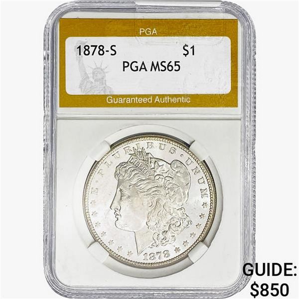 1878-S Morgan Silver Dollar PGA MS65