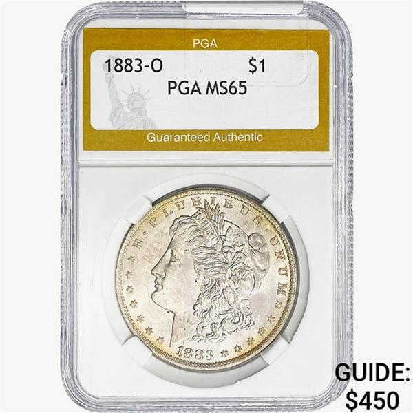 1883-O Morgan Silver Dollar PGA MS65