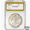 1883-O Morgan Silver Dollar PGA MS65
