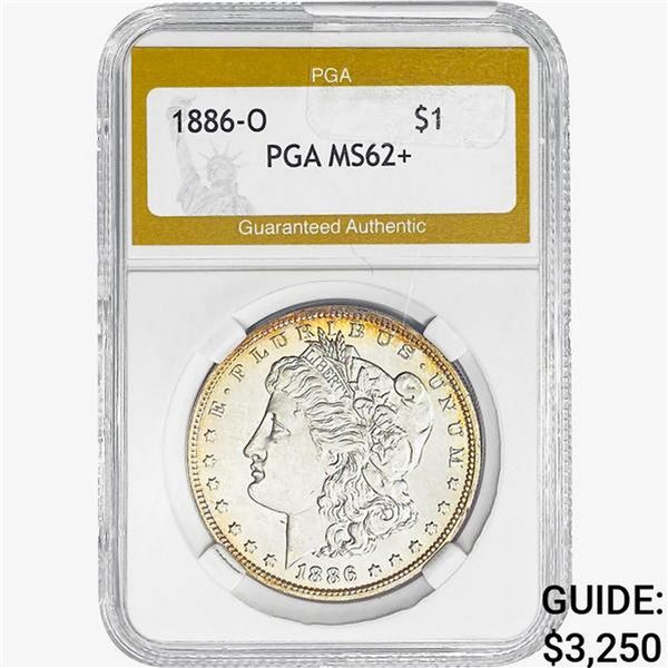 1886-O Morgan Silver Dollar PGA MS62+