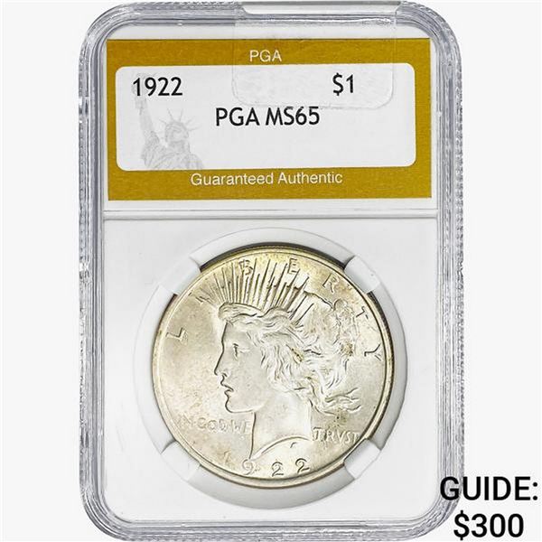 1922 Silver Peace Dollar PGA MS65