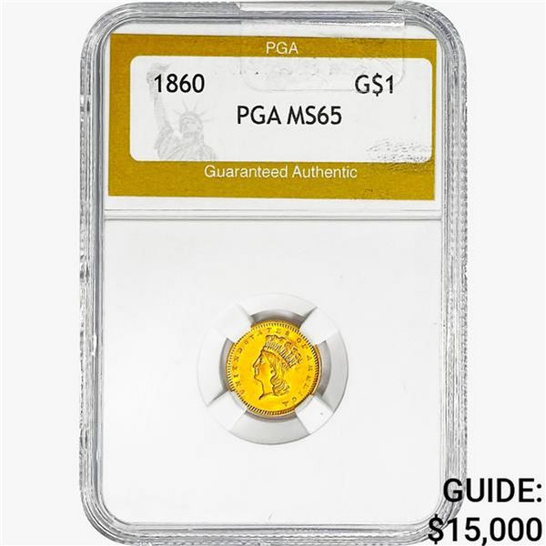 1860 Rare Gold Dollar PGA MS65