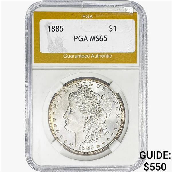 1885 Morgan Silver Dollar PGA MS65