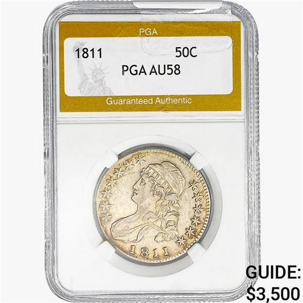 1811 Capped Bust Half Dollar PGA AU58