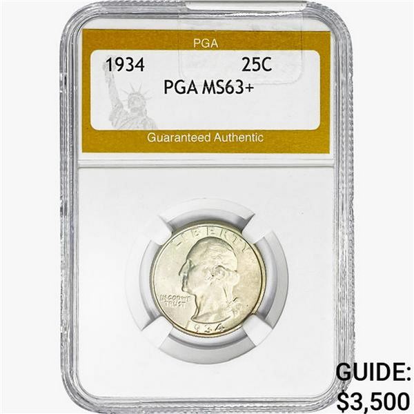 1934 Washington Silver Quarter PGA MS63+ DDO