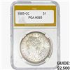 1885-CC Morgan Silver Dollar PGA MS65