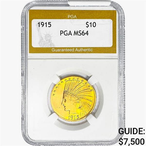 1915 $10 Gold Eagle PGA MS64