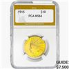 Image 1 : 1915 $10 Gold Eagle PGA MS64