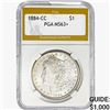 1884-CC Morgan Silver Dollar PGA MS63+