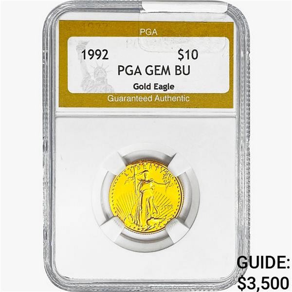 1992 1/4oz Gold $10 Eagle PGA GEM BU