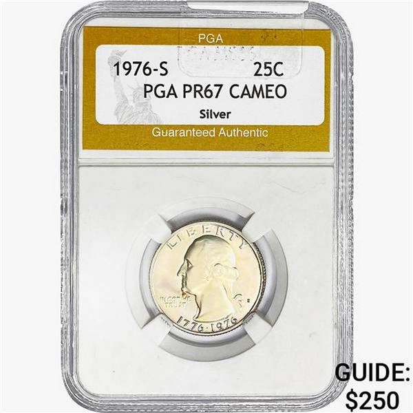 1976-S Washington Silver Quarter PGA PR67 CAMEO
