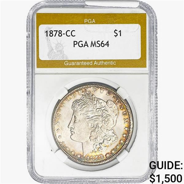 1878-CC Morgan Silver Dollar PGA MS64