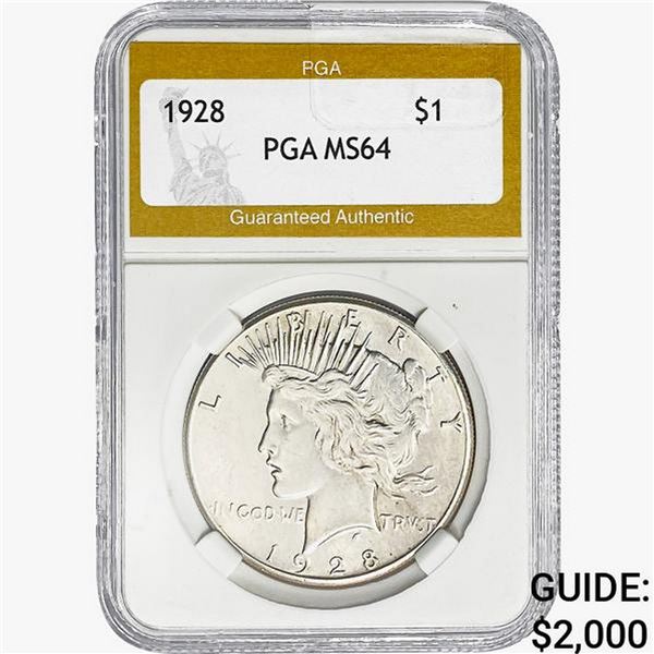 1928 Silver Peace Dollar PGA MS64