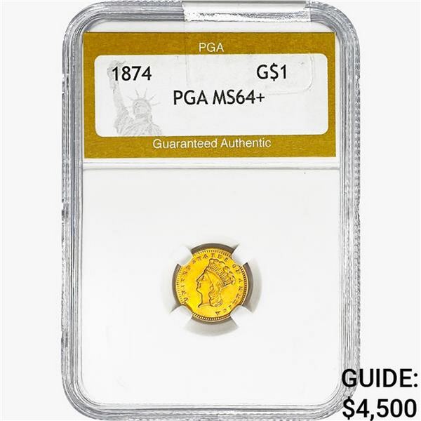 1874 Rare Gold Dollar PGA MS64+