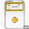 Image 1 : 1874 Rare Gold Dollar PGA MS64+