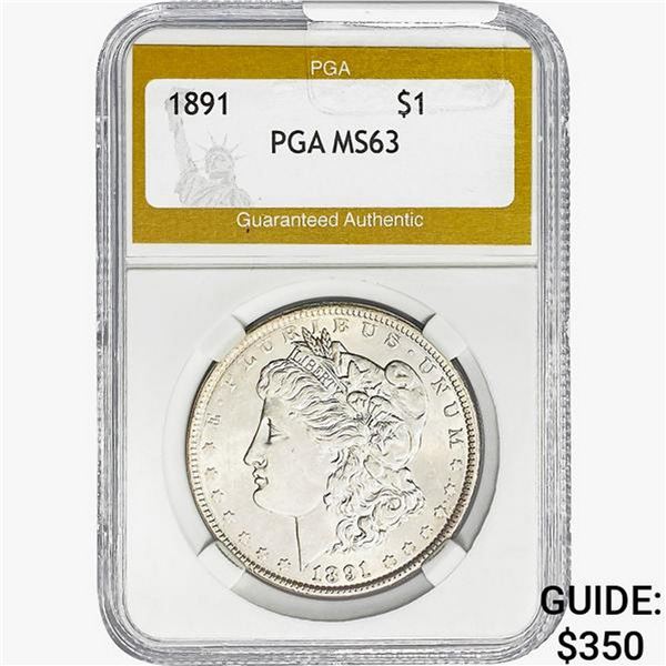 1891 Morgan Silver Dollar PGA MS63
