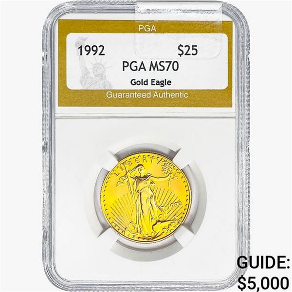1992 1/2oz Gold $25 Eagle PGA MS70