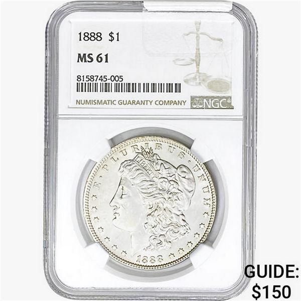 1888 Morgan Silver Dollar NGC MS61