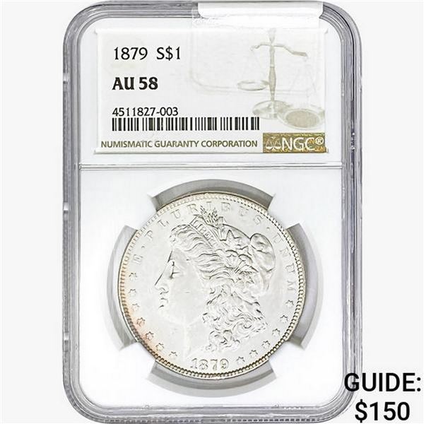 1879 Morgan Silver Dollar NGC AU58