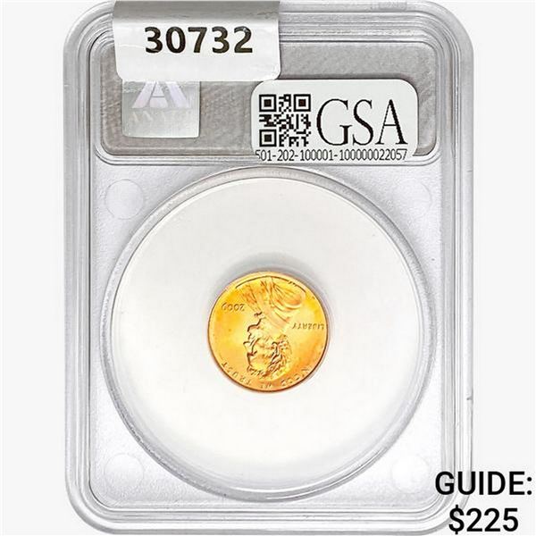 2009-P Lincoln Cent Inaugural ANACS MS67 RD