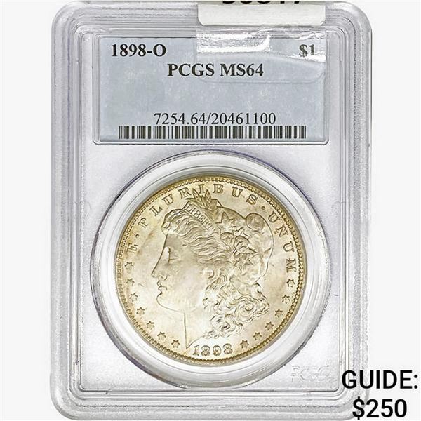 1898-O Morgan Silver Dollar PCGS MS64