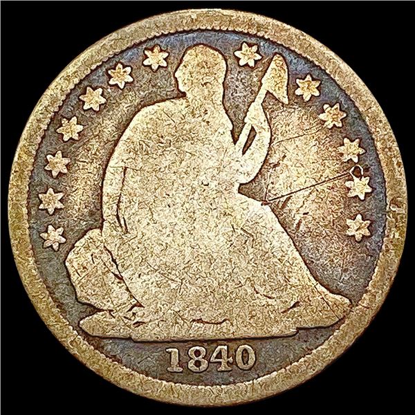 1840-O Seated Liberty Dime NICELY CIRCULATED