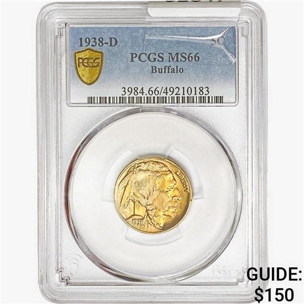 1938-D Buffalo Nickel PCGS MS66