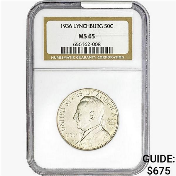 1936 Lynchburg Half Dollar NGC MS65