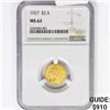 Image 1 : 1927 $2.50 Gold Quarter Eagle NGC MS62
