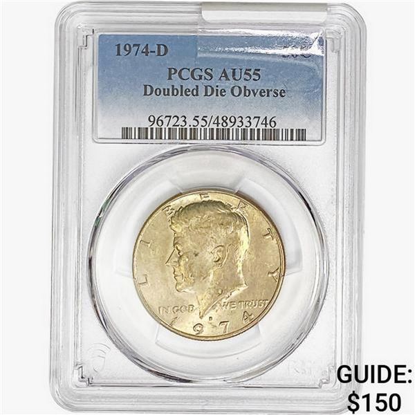1974-D Kennedy Half Dollar PCGS AU55 DDO