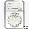 1923-D Silver Peace Dollar NGC AU58