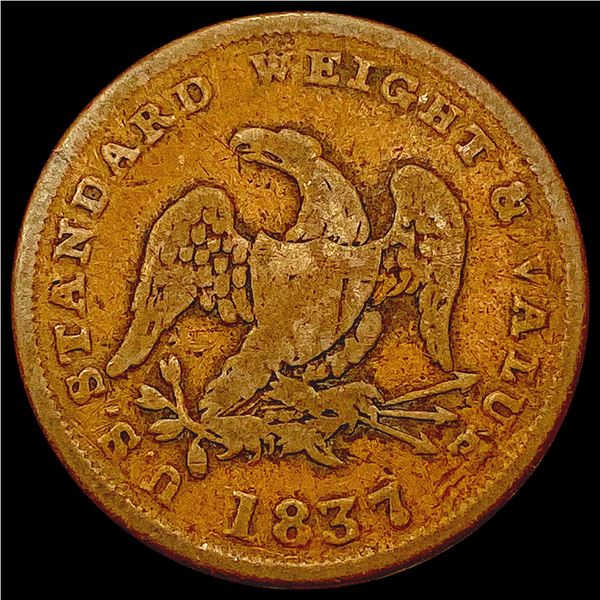 1837 Half Penny Hard Times Token NICELY CIRCULATED