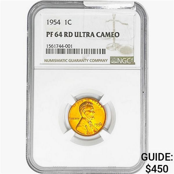 1954 Wheat Cent NGC PF64 RD ULTRA CAMEO