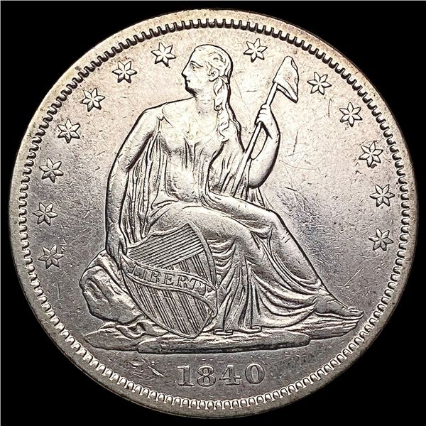1840 Seated Liberty Half Dollar CLOSELY UNCIRCULATED
