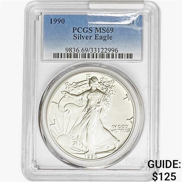 1990 Silver Eagle PCGS MS69