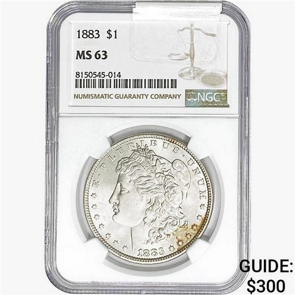 1883 Morgan Silver Dollar NGC MS63