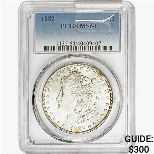 1882 Morgan Silver Dollar PCGS MS64