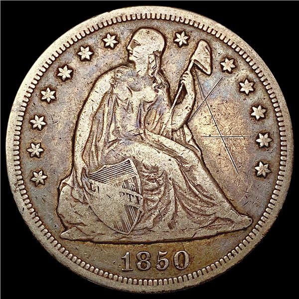 1850-O Seated Liberty Dollar CLOSELY UNCIRCULATED