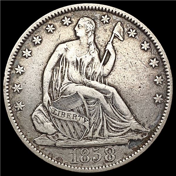1858-O Seated Liberty Half Dollar CLOSELY UNCIRCULATED