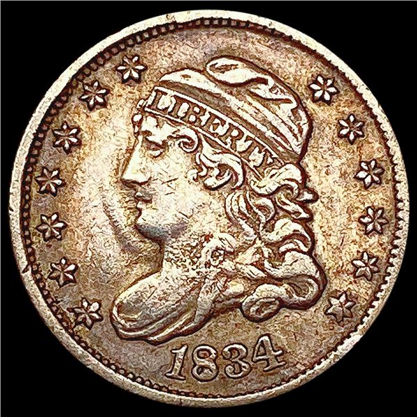 1834 Capped Bust Half Dime CLOSELY UNCIRCULATED