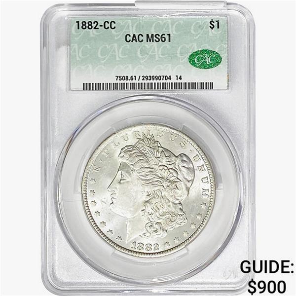 1882-CC CAC Morgan Silver Dollar CAC MS61