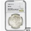 Image 1 : 1883-CC Morgan Silver Dollar NGC MS62