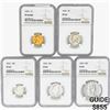 Image 1 : [5] 1953 5-Coin Set 1C-50C NGC PF