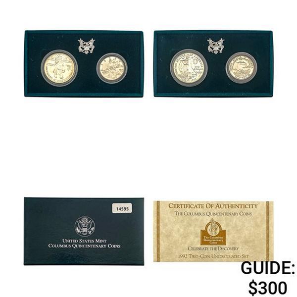 [2] 1992 0.76 oz Silver $1 & 0.33 oz Silver 50C