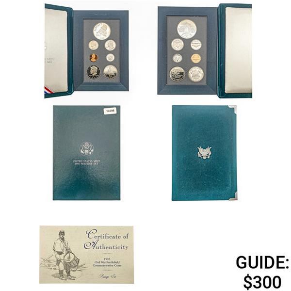 [7] 1995 Civil War Prestige Set Coins [1C - $1]