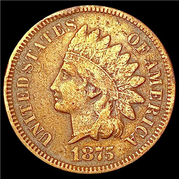 1875 Indian Head Cent LIGHTLY CIRCULATED