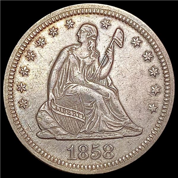 1858 Seated Liberty Quarter CLOSELY UNCIRCULATED