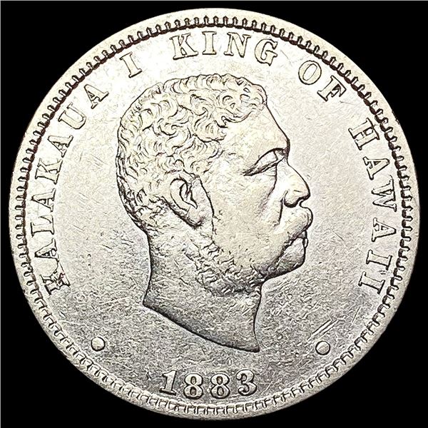 1883 Kingdom of Hawaii Quarter CLOSELY UNCIRCULATED