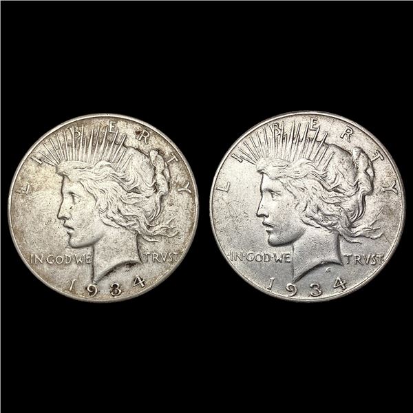 [2] 1934 Silver Peace Dollar HIGH GRADE