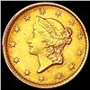 Image 1 : 1853 T-1 Rare Gold Dollar CLOSELY UNCIRCULATED